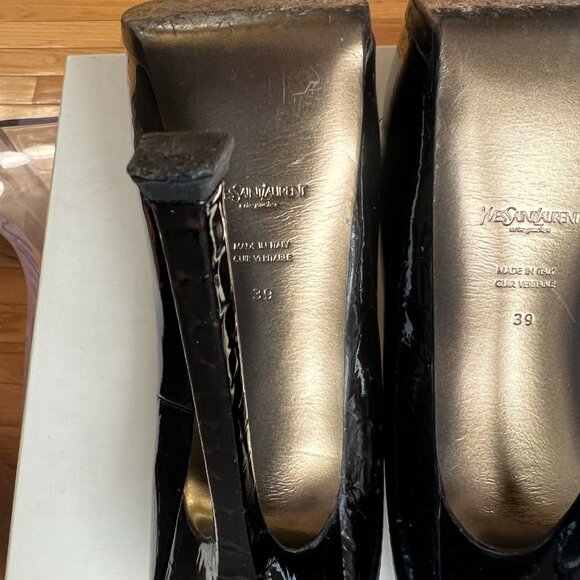 SAINT LAURENT YSL TRIBTOO PATENT PLATFORM PUMPS - Picture 7 of 16